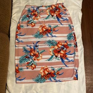 PINK TROPICAL WOMENS SKIRT!